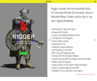 Rigger.ws(3D Character Setup Plugin for Autodesk Maya) Screenshot