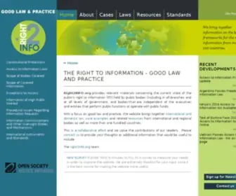 Right2Info.org(The Right to Information) Screenshot