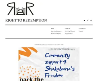 Right2Redemption.com(RIGHT TO REDEMPTION) Screenshot