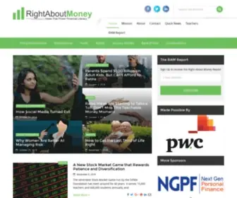 Rightaboutmoney.com(Right About Money's aim) Screenshot