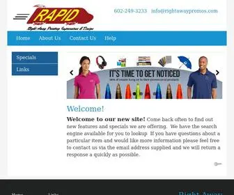 Rightawaypromos.com(Right Away Printing Impressions & Design) Screenshot