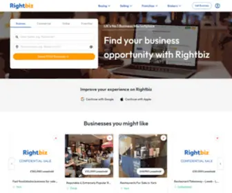 Rightbiz.co.uk(Search UK's No.1 Business Marketplace) Screenshot