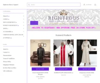 Righteous-Wear.com(Righteous Shoes & Apparel) Screenshot