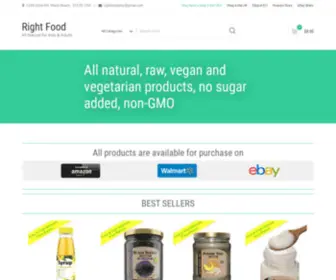 Rightfoodonly.com(Shop for right food) Screenshot