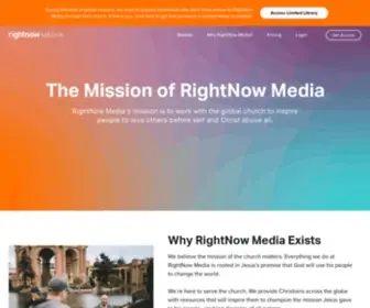 Rightnow.org(RightNow Media’s mission) Screenshot