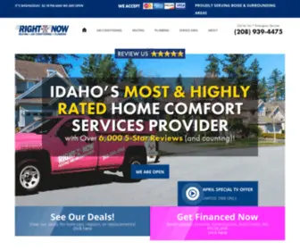 Rightnowheatcool.com(Boise Heating and Air Conditioning) Screenshot