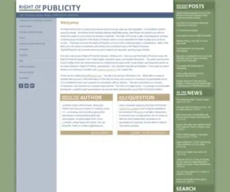 Rightofpublicity.com(Right Of Publicity) Screenshot