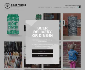 Rightproperbrewery.com(Right Proper Brewing Company) Screenshot