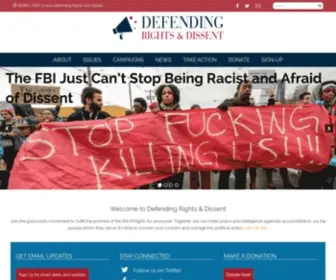 Rightsanddissent.org(Defending Rights & Dissent) Screenshot