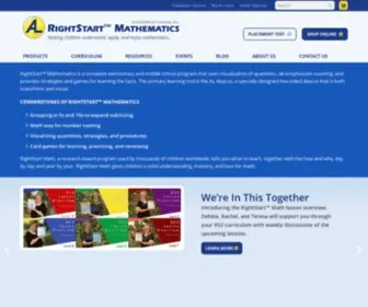 Rightstartmath.com(Mathematics by Activities for Learning) Screenshot