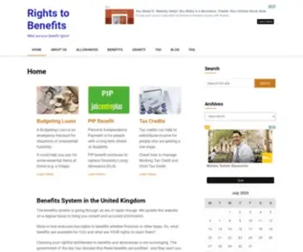 Rightstobenefits.com(Rights to Benefits) Screenshot