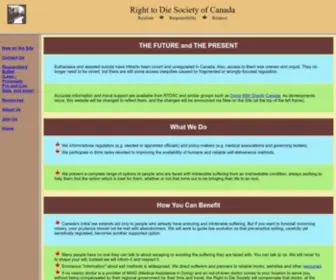 Righttodie.ca(Right to Die Society of Canada) Screenshot