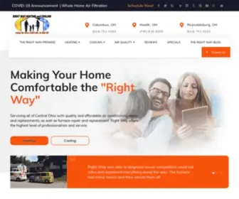 Rightwayhvac.com(Right Way Heating and Cooling) Screenshot