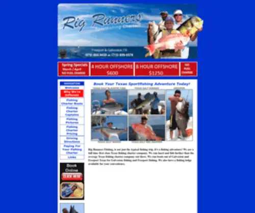 Rigrunnersfishing.com(Galveston Fishing Charters) Screenshot