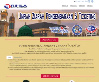 Rihlatraveltours.com(Rihla Travel & Tours Sdn) Screenshot