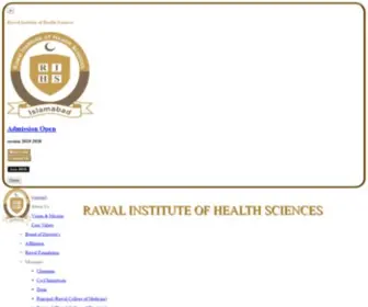 Rihs.edu.pk(Rawal Institute of Health Sciences (RIHS)) Screenshot