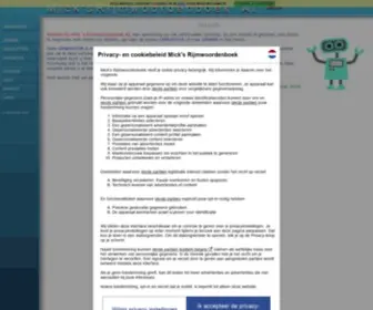 RijMwoordenboek.ai(Mick's Rijmwoordenboek bestaat al sinds 1999 en) Screenshot