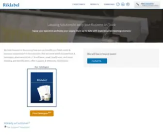 Riklabel.com(Labeling Solutions) Screenshot