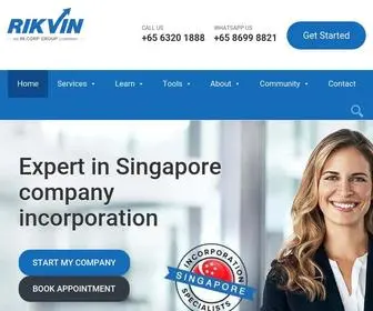 Rikvin.com(Company Registration in Singapore) Screenshot