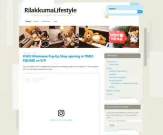 Rilakkumalifestyle.com(A Rilakkuma blog for your Rilakkuma life) Screenshot
