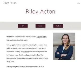 Rileyacton.com(Riley Acton) Screenshot