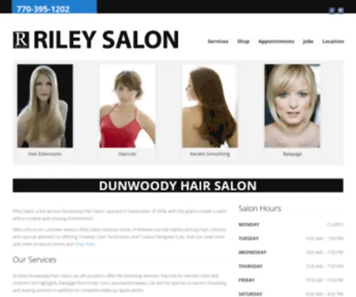 Rileysalon.com(Riley Hair Salon DunwoodyChamblee Dunwoody Rd) Screenshot