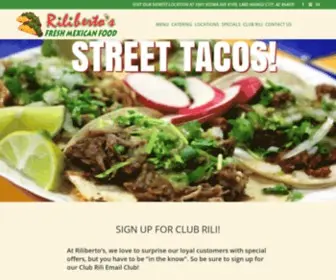 Rilibertos.com(Riliberto's Fresh Mexican Food) Screenshot
