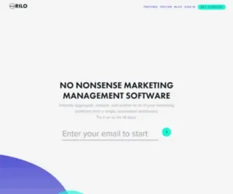 Rilo.io(Automated Marketing Analytics & Social Media Management) Screenshot