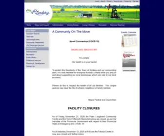 Rimbey.com(Town of Rimbey) Screenshot