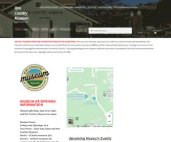 Rimcountrymuseums.com(& Zane Grey Cabin) Screenshot