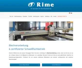 Rime.de(Laserschneiden, Abkanten, Fräsen) Screenshot