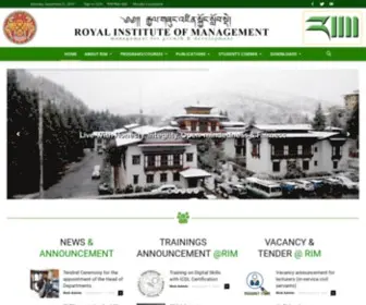 Rim.edu.bt(Royal Institute of Management) Screenshot