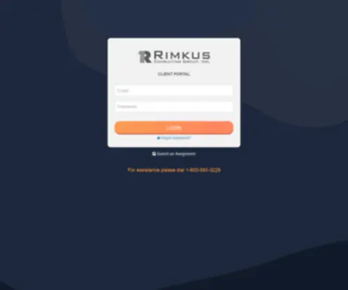 Rimkuslive.com(Rimkus Client Portal) Screenshot