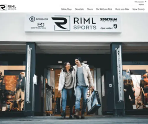 Rimlsports.com(Sportshops im Ötztal) Screenshot