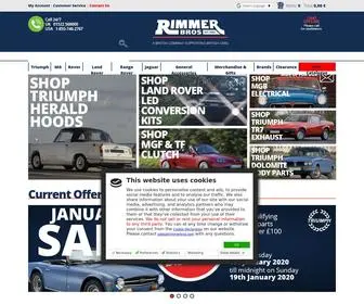 Rimmerbros.com(Rimmer Bros British Automotive Parts and Accessories) Screenshot