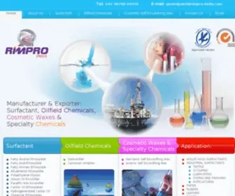 Rimpro-India.com(Surfactant, Oilfield Chemicals, Cosmetic Waxes, Emulsifier) Screenshot