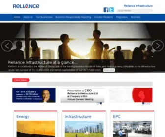 Rinfra.com(Reliance Infrastructure) Screenshot