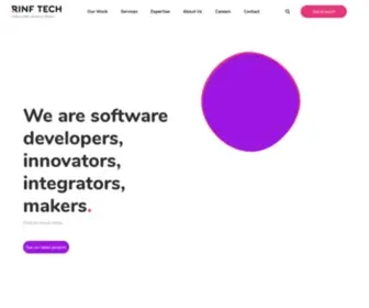 Rinftech.com(Custom Software Development Company in Romania) Screenshot