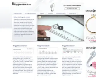 Ringgroessen.com(Ringgröße) Screenshot