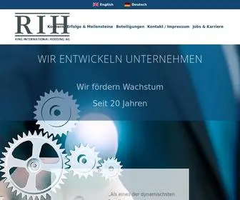 Ringholding.com(Ring International Holding AG) Screenshot