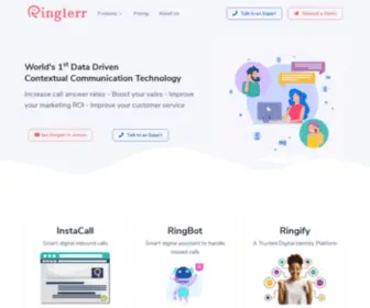 Ringlerr.com(World's 1st Data Driven Contextual Communication Technology) Screenshot