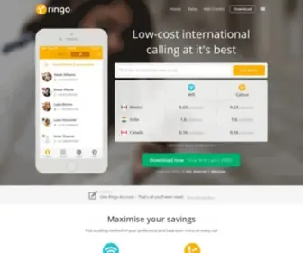 Ringo.co(Low Cost International Calls) Screenshot
