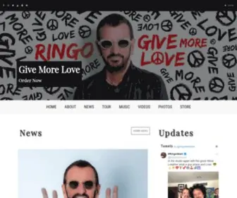 Ringostarr.com(Ringo Starr) Screenshot
