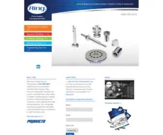 Ringprecision.com(Ring Precision Components) Screenshot