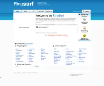 Ringsurf.com(Join our create your own community) Screenshot