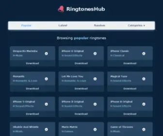 Ringtoneshub.net(Ringtoneshub) Screenshot
