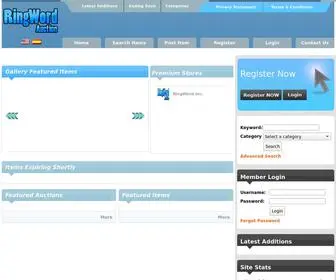 Ringwordauction.com(Auctions) Screenshot