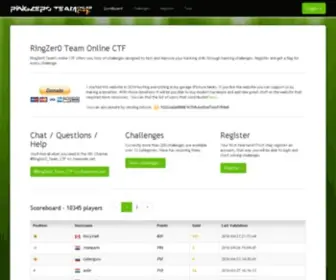 Ringzer0CTF.com(RingZer0 Online CTF) Screenshot