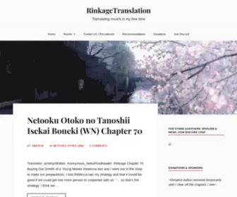 Rinkagetranslation.com(Translating novels in my free time) Screenshot