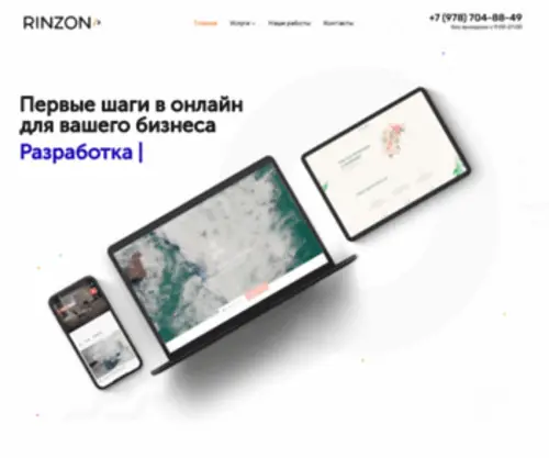 Rinzon.ru(создание и продвижение web) Screenshot